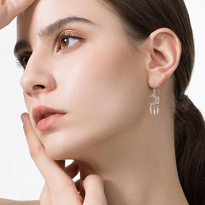 URONE 925 Sterling Silver Earrings Hook Dangle Earrings Jewelry Gifts for Women