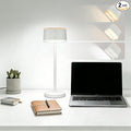 2 Pack Dual-Tone Rechargeable Cordless Desk Lamp – White Portable Table Light, Type-C Charging Table lamp, Touch Control, 3 Color Temps, Stepless Dimming for Reading Study Bedside