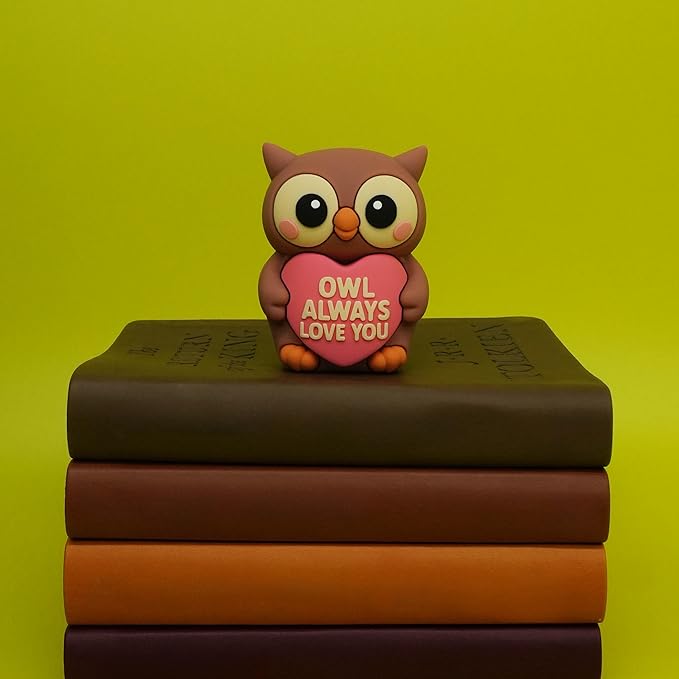 Sweethearts Figurine – Miniature Home Accent, Small Tabletop Ornament for Shelf, Desk, or Living Room Décor – Owl