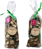 Mango Scented Potpourri Bags – 2 Large Packs, 8.4 oz Total – Dried Petals & Botanicals for Bowls & Vases – Long-Lasting Aroma for Home Décor, Office, Bathroom, Gift Use