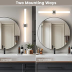 Modern Wall Sconce 38.2 Inch Brushed Nickel Bathroom Sconces Led Wall Lights with Acrylic Shade Hardwired Long Vanity Lighting Fixtures Over Mirror for Bedroom Living Room Hallway