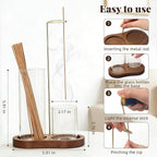 2-in-1 Glass Incense Burner with Ash Collector and Incense Stick Storage Upside Down Hanging Incense Holder, Anti-Splashing Design, Perfect for Meditation, Yoga, Spa, and Home Decoration