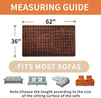 Waterproof Dog Bed Cover Non Slip Couch Covers for Dogs Washable Soft Faux Fur Sofa Cover Couch Covers for 2 Cushion Couch Sofa Pet Friendly (Brown)