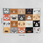 VUMIVI Dog Tapestry Funny Cartoon Pet Patterns Colorful Illustrations Square Animals Tapestry Wall Hanging for Living Room Bedroom Dorm Classroom Aesthetic Decor W90xL60in