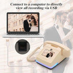 UKBW Video Audio Guest Book Phone, 1080P Video GuestBook Wedding Phone, 32G SD Card Customized Video Audio Guest Book Alternatives with Lens Recording for Birthday Party Anniversary Engagement