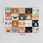 VUMIVI Dog Tapestry Funny Cartoon Pet Patterns Colorful Illustrations Square Animals Tapestry Wall Hanging for Living Room Bedroom Dorm Classroom Aesthetic Decor W40xL30in