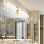 Ralbay 59inch Gold Vanity Light for Bathroom Lighting Bar 42W Gold Bathroom Wall Mounted Lighting Fixtures Over Long Mirror(5500K White Light)