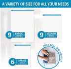 Compression Bags for Travel - Travel Essentials - 24 Pack Space Saver Bags - No Vacuum Needed - Compression Packing Bags for Cruise Accessories
