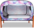 Bed Tent Full Bed Canopy Portable Dream Tent for Adult Indoor Sleeping Tents with 2 Doors Breathable Private Space Tents, Unicorn