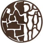 SIGNLEADER Metal Wall Art Decor Abstract Circle Shapes Minimalist Modern Abstract Wall Sculpture Hangings Home Decoration for Living Room, Bedroom, Bathroom, Kitchen, Outdoor - 30" Bronze