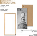 Natural Solid Wood 5x14 Picture Frame, Display 5 x 14 Inch Picture Poster Photo, Vertical & Horizontal Wall Hanging - 2 Pack/Natural/5"x14"