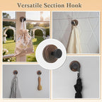 Wreath Hanger for Front Door,Suction Cup Hooks for Shower, Heavy Duty Suction Cup Reef Hook for Glass Window, Shower, Bathroom, Kitchen, Outdoor Wreath Holder for Christmas/Thanksgiving/Halloween