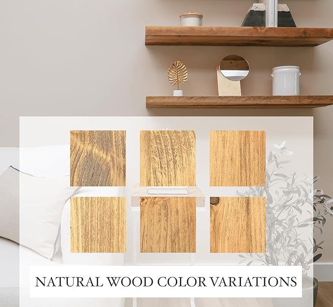 Urbandi Modern Floating Shelves 3 Inches Thick for Wall, Wide Shelves for Kitchen, Living Room, Bedroom, and Bathroom, Natural Pine Wood, Rustic Wooden Shelf, (Set of 2) (Aged Oak, 60Lx3Hx6D)