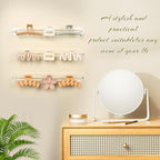 SNOWSTAR Acrylic Claw Clip Organizer, 3PCS Wall Holder and Storage, Hair Clip Display Clear Stand for Women and Girls
