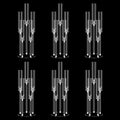 Clear 5 Arms Candlesticks Holder with Acrylic Shade for Wedding Table Decorations,26'' Tall Acrylic Candelabra Centerpieces for Candlelight Dinner Party Fireplace Gift Fit LED Candle（6 Pcs）