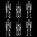 Clear 5 Arms Candlesticks Holder with Acrylic Shade for Wedding Table Decorations,26'' Tall Acrylic Candelabra Centerpieces for Candlelight Dinner Party Fireplace Gift Fit LED Candle（6 Pcs）