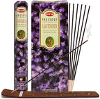 TRUMIRI Incense Stick Holder Bundle with Hem Precious Lavender 20g Incense Sticks - Pack of 6 (Approx 120 Sticks)