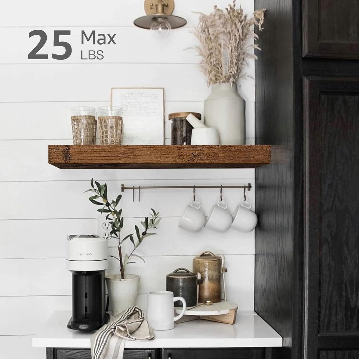 Bathroom Floating Shelves Set of 2 – Rustic Wall Mounted Storage & Decor