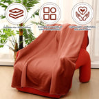 Newwiee 48 Pcs Fleece Throw Blankets Bulk 50'' x 60'' Oeko-tex Standard 100 Certified Spring Outdoor Wedding Guest Blankets Lightweight for Sleepover Donation Lap Pet Sofa Home (Reddish Brown)