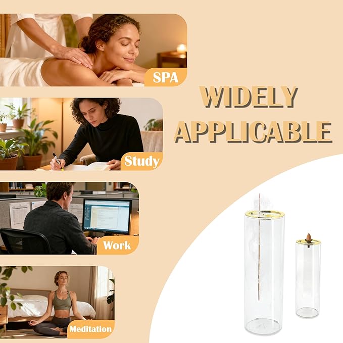 1 Pack HZCPENG Incense Holder, 2 in 1 Incense Burner for Sticks or Backflow Incense, Anti-ash Round Incence-Stick Holder for Meditation, Yoga, Relaxation, and Home Décor
