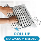 Compression Bags for Travel - Travel Essentials - 24 Pack Space Saver Bags - No Vacuum Needed - Compression Packing Bags for Cruise Accessories