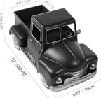 Farmhouse Black Truck Decor, Metal Pickup Farm Trucks Planter Car Model, Vintage Truck Christmas Decoration,Decorative Tabletop Storage