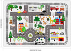 5x7ft Kids Town Road Play Rug - Car Playmat, Kids Rugs for Playroom Car Mat Town City Road Traffic Rugs, Extra Large Boys Kid Cars Track Play Rug (Style Five, 78.7X 59 INCH)