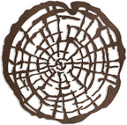 SIGNLEADER Metal Wall Art Decor Wood Rings of Tree Minimalist Modern Abstract Wall Sculpture Hangings Home Decoration for Living Room, Bedroom, Bathroom, Kitchen, Outdoor - 18" Bronze