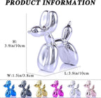 Silver Balloon Dog - Animal & Modern Sculpture Decor for Bedroom, Office & Preppy Room