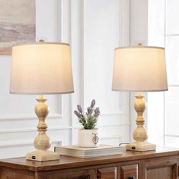 Lamp Shades Set of 2 - Drum Lampshades 11.4" x 12.9" x 9.8" Inches, Fabric Medium Replacement Lampshades for Table Lamp, Floor Lamp, Assembly Required, Spider,Linen