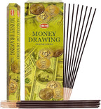 TRUMIRI Money Drawing Incense Sticks & Holder Bundle: 120pcs (6pk x 20pcs) Natural, Herbal Incense for Home Fragrance, Stress Relief, Meditation & Spiritual Decor