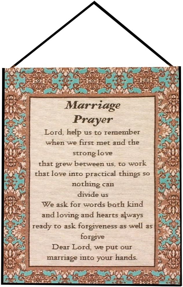 Manual Inspirational Collection Wall Hanging with Frame, Marriage Prayer, 13 X 18-Inch