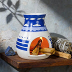 Handcrafted Palo Santo Burner – Hopi-Inspired Ceramic Incense Dish for Aromatherapy – Suitable for Sage, and Cone Incense – Ideal for Energy Cleansing, Yoga, Meditation, Zen, Altar Décor