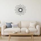 Sunburst Metal Wall Art – Mid-Century Modern Starburst Wall Decor, Handmade Round Metal Hanging for Living Room, Bedroom, Office, or Entryway (12")