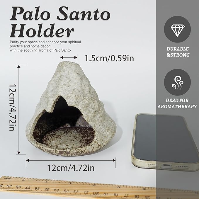 Pure White Zongzi Palo Santo Holder – Elegant Sage Cone Incense Dish for Zen Meditation & Energy Cleansing – Ideal for Aromatherapy, Stress Relief, and Mindfulness Decor Gifts.