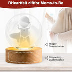 Personalized 3D Crystal Ball Night Light - Custom Photo Snow Globe Lamp for Valentine‘s Day, Anniversary, Birthday - Memorial Keepsake Gift for Couples, Family, Pets