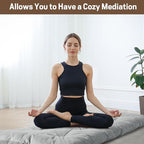 BALAPET Floor Lounger Pillow,Foldable Light Thick Tufted Floor Pillow Cushion with Elasticized Webbing for Easy Storage.Floor Lounger for Meditation,Playing,Yoga,Reading,Sleeping(Light Gray)