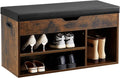 VEVOR Shoe Storage Bench with Padded Cushion, Entryway Bench with Hidden Storage, Holds up to 300 lbs, 31.7 x 12.0 x 17.5 Inches, for Entryway, Hallway, Living Room, Bedroom