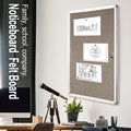 BIBOC Enclosed Felt Bulletin Board 36x24 inch Lockable Cork Noticeboard Display Cases Tamperproof Notice Poster Memo Board with Class Aluminum Frame (Felt, 24×36 inches)