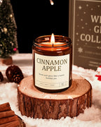 Scented Candles Gift Set for Women - 4 Pack Soy Candles for Home Scented, Long Lasting Winter Candle Set with Cashmere Cedar/Fireside Glow/Cinnamon Apple/Vanilla Balsam, Birthday Valentine's Day Gifts