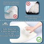 AM AEROMAX 12 × 20 Pillow Insert (Pack of 2) Memory Foam Lumbar Support Throw Pillow Sham Rectangular for Decorative Cushion Bed Couch Sofa Without Deform After Longtime Use