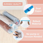 Compression Bags for Travel - Travel Essentials - 20 Pack Space Saver Bags - No Vacuum Needed - Compression Packing Bags for Cruise Accessories
