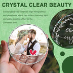 Personalized First Christmas Married Ornament 2024 Photo Text Custom Christmas Ornaments Crystal 2024 Customized Weddings Gifts for Couples Family Friends Xmas Decor