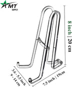 AMT 8 Inch Acrylic Plate Stands - Display Stand + Frame Holder for Picture, Decorative Plate, Book, Photo Easel (1 Pack)