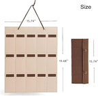 1Pc 15 Grids Glasses Organizer Storage Wall Hanging Bag Multifunctional Sunglasses Eyeglass Container Bag Foldable(Black)