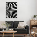 SIGNLEADER Metal Wall Art Decor Black Stripe Pattern Minimalist Modern Abstract Wall Sculpture Hangings Home Decoration for Living Room, Bedroom, Bathroom, Kitchen, Outdoor - 24" Black