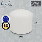 Hyoola Votive Candles - 10 Hour Burn Time - Unscented Candles Votives Bulk - Pack of 150 White Candles - European Made
