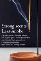Osmanthus Premium Japanese Incense Sticks 60sticks Coreless Low Smoke Natural Charcoal Free Non Toxic Aromatherapy Meditation Calming Stress Relief Relaxation Yoga TOMORI