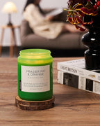 M&SENSE Fraser Fir Pine Scented Candles Large Candle for Home 19.4oz 110 Hour Clean Non Toxic Long Lasting Organic Natural Soy Wax Highly Scented Holiday Candle Gifts for Home Decor