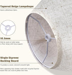 Large Beige Lamp Shades Set of 2, 6" Top x 16" Bottom x 10.8" High,Empire Fabric Lampshade for Table Lamps and Floor Lamps,Replacement Light Shade Cover, Linen Lamp Shades with Spider Fitter and Harp